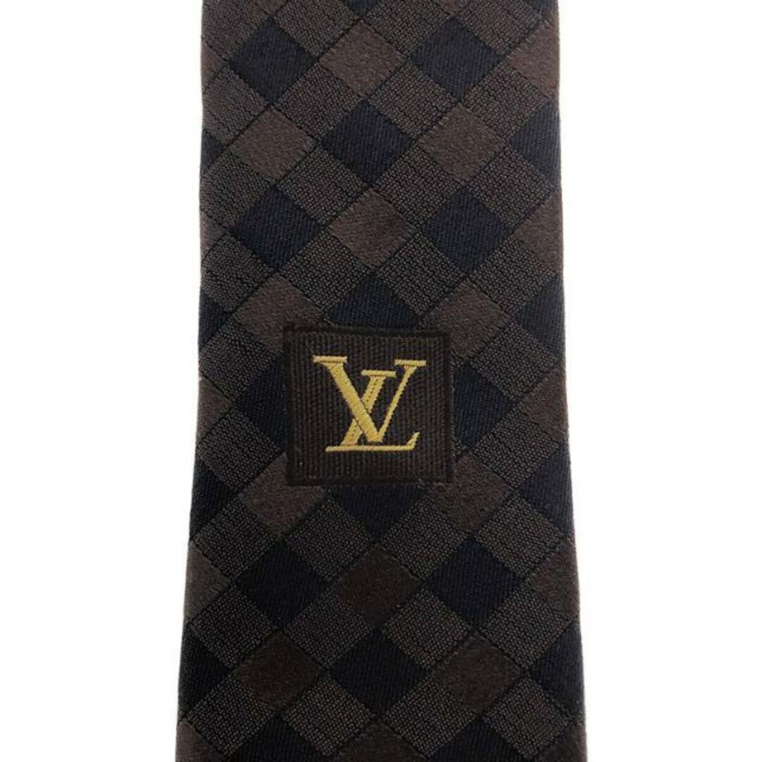 LOUIS VUITTON(ルイヴィトン)の【美品】  Louis Vuitton / ルイヴィトン | シルク ダイヤ柄 ネクタイ | ブラウン系 メンズのファッション小物(ネクタイ)の商品写真