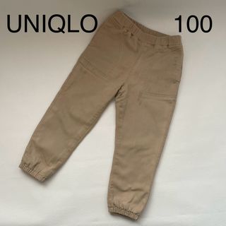 ユニクロ(UNIQLO)のユニクロ 裏フリース ストレッチ ジョガーパンツ 100 ベージュ(パンツ/スパッツ)