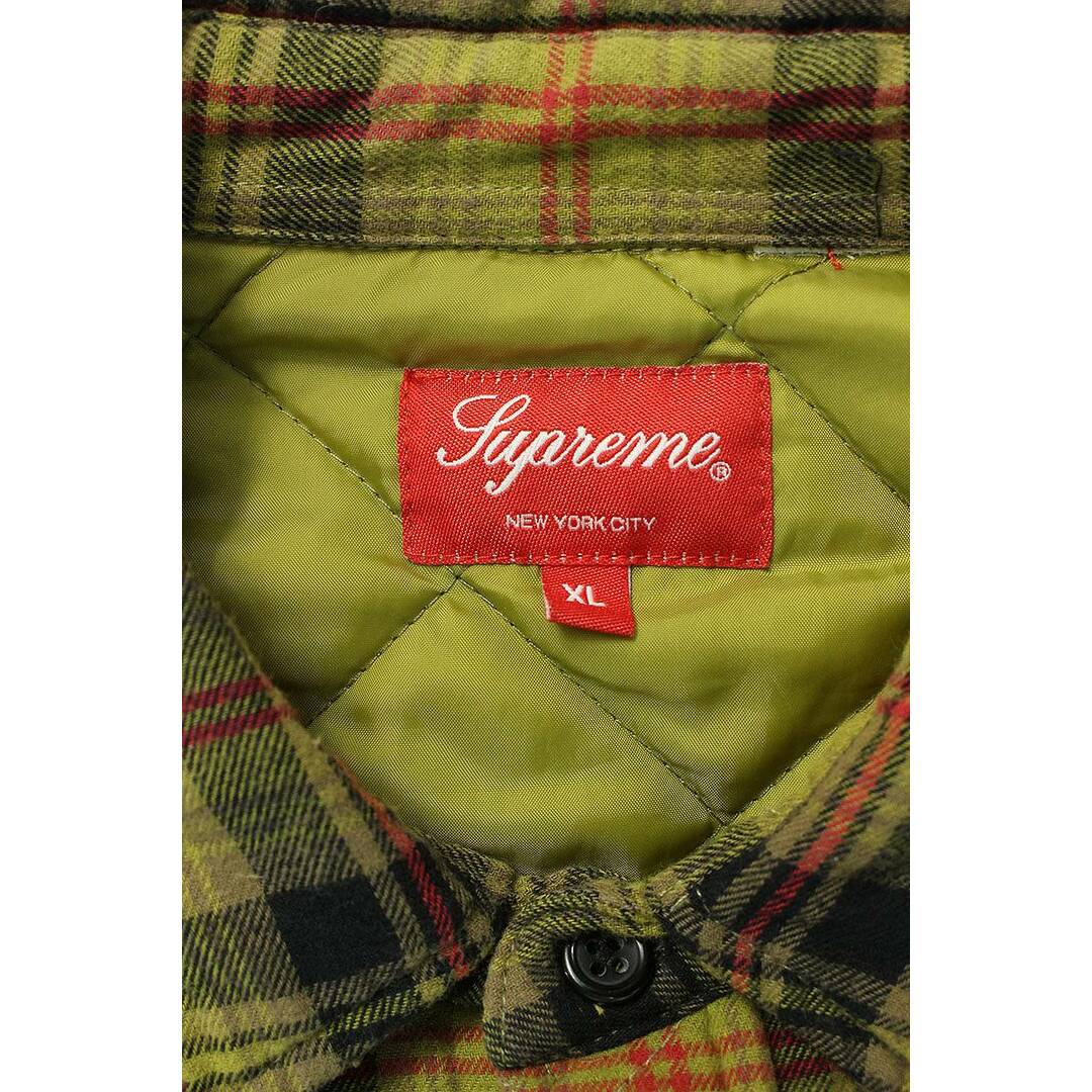 Supreme(シュプリーム)のシュプリーム  Quilted Plaid Flannel Shirt キルティングフランネルチェック長袖シャツ メンズ XL メンズのトップス(シャツ)の商品写真