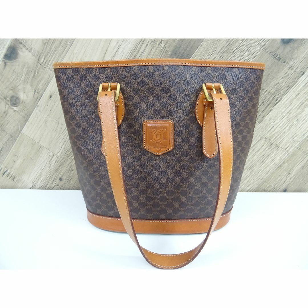 CELINE - M広026 / CELINE マカダム柄 トートバッグ PVC レザー