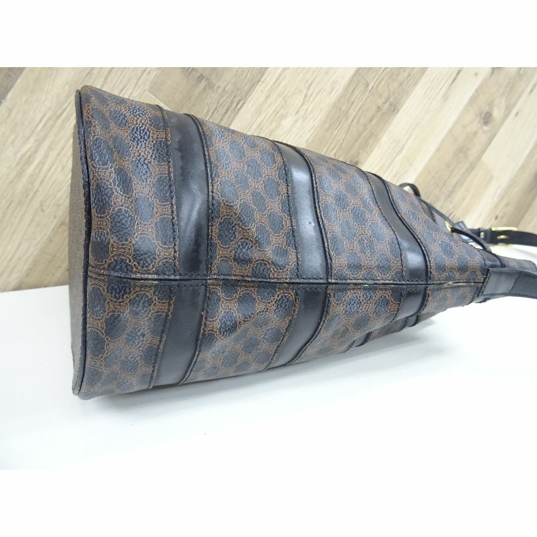 M広027 / CELINE マカダム柄 ショルダーバッグ PVC レザー M広027 / CELINE マカダム柄 ショルダーバッグ PVC レザー