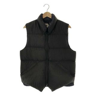 クレセントダウンワークス(Crescent Down Works)の【美品】  CRESCENT DOWN WORKS / クレセントダウンワ－クス | フルジップ ダウンベスト | M | ブラック/ネイビー | メンズ(ベスト)