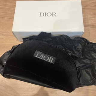 クリスチャンディオール(Christian Dior)のディオール  ポーチ　化粧品　ベロア　ブラック　ロゴ(ポーチ)