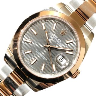 ロレックス(ROLEX)の　ロレックス ROLEX デイトジャスト41 フルーテッドモチーフ スレート 126301 PG/SS メンズ 腕時計(その他)