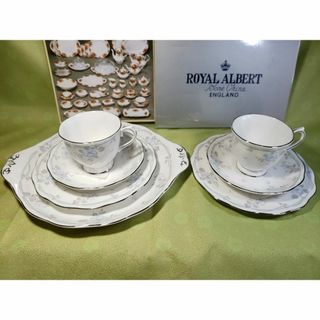 ロイヤルアルバート(ROYAL ALBERT)のロイヤルアルバート サテンローズ カップ＆ソーサー＆ケーキ＆ＢＢプレートセット①(グラス/カップ)