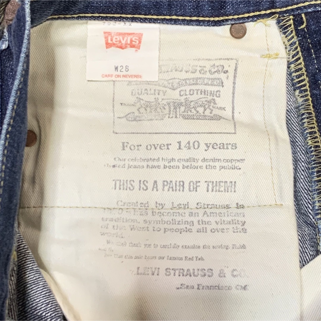 Levi's - Levi's 702XX リーバイス ヴィンテージ復刻 シンチ Levi's - Levi's 702XX リーバイス ヴィンテージ復刻 シンチ