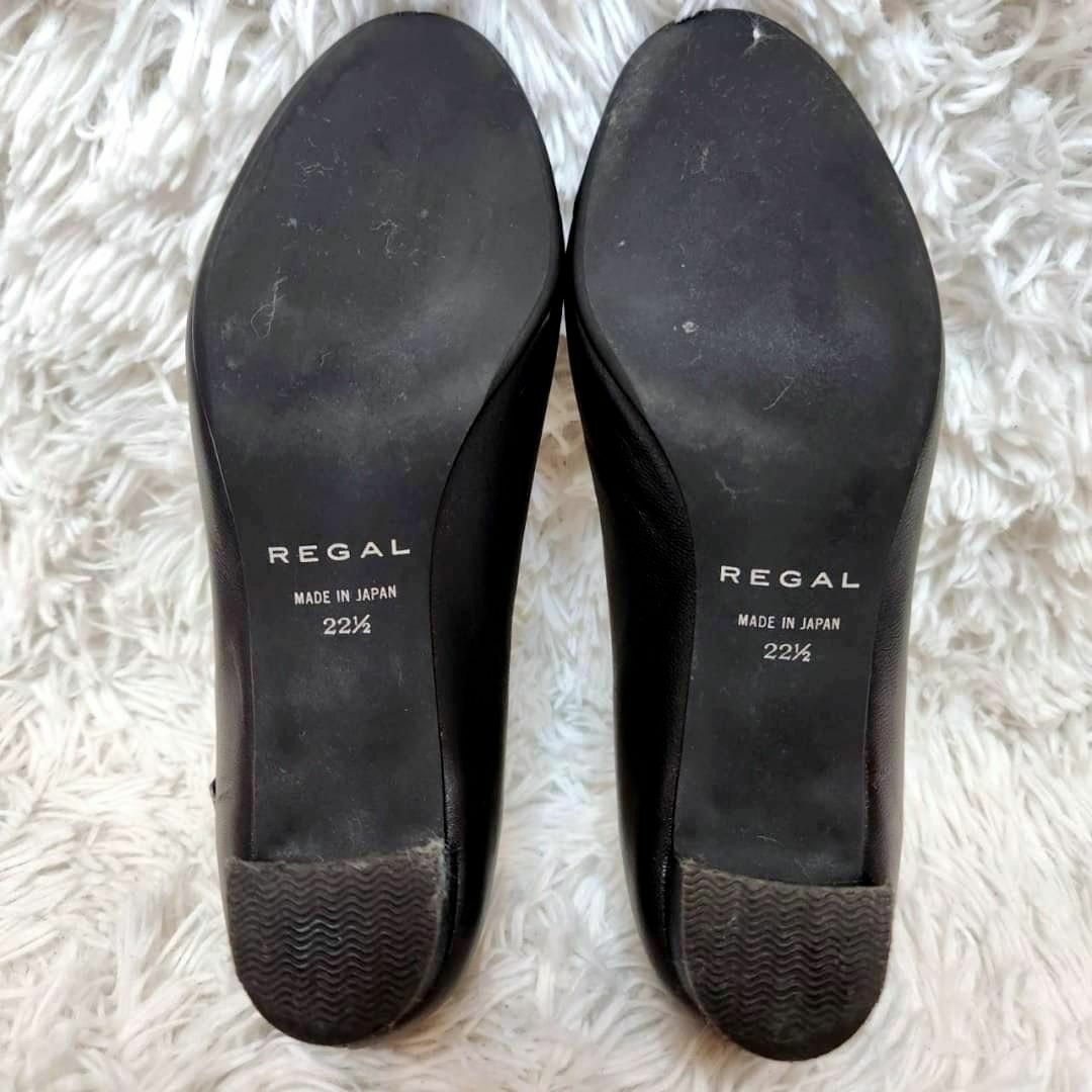 美品　REGAL　ストラップ　パンプス　ビジネス　プレーン　ブラック　フォーマル レディースの靴/シューズ(ハイヒール/パンプス)の商品写真