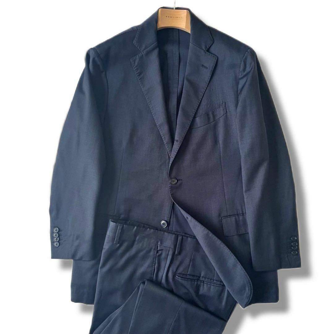 LARDINI - ラルディーニ セットアップ スーツ ネイビー 無地 背抜き
