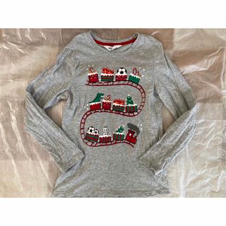 エイチアンドエム(H&M)の無記名 H&M クリスマス 長袖Tシャツ 140cm グレー(Tシャツ/カットソー)