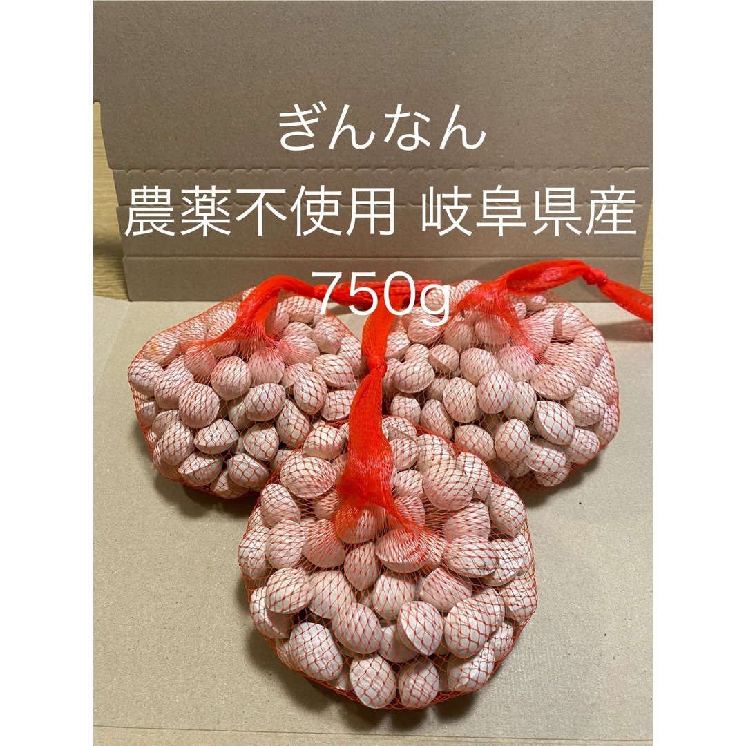 ぎんなん 農薬不使用 岐阜県産 750g 食品/飲料/酒の食品(野菜)の商品写真