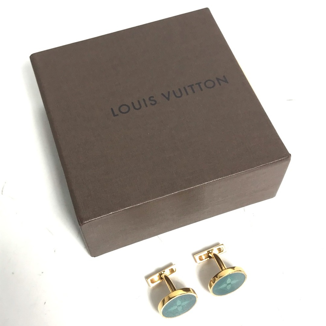 LOUIS VUITTON(ルイヴィトン)のルイヴィトン LOUIS VUITTON モノグラムフラワー アクセサリー カフス SV925 グリーン メンズのファッション小物(カフリンクス)の商品写真