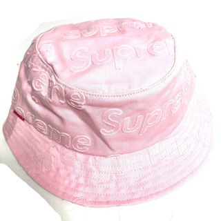 シュプリーム(Supreme)のシュプリーム Supreme Lasered Twill Crusher レザーツイル クラッシャー  バケットハット ハット帽 帽子  ボブハット ハット コットン ピンク 未使用(ハット)