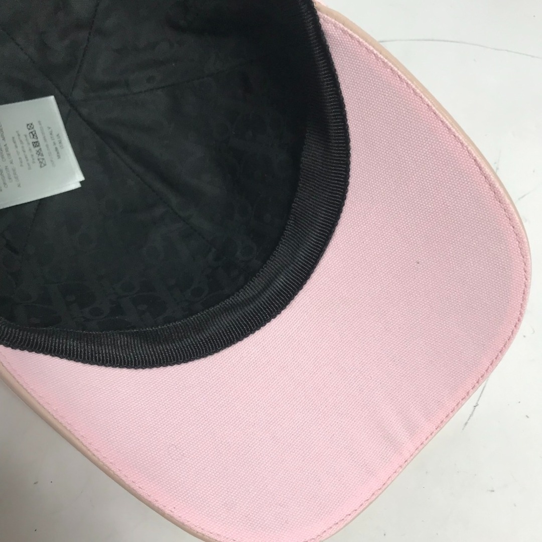 ディオール Dior ロゴ 023C909A4511 ダニエルアーシャム コラボ DANIEL ARSHAM 帽子 キャップ帽 ベースボール キャップ コットン ピンク 美品