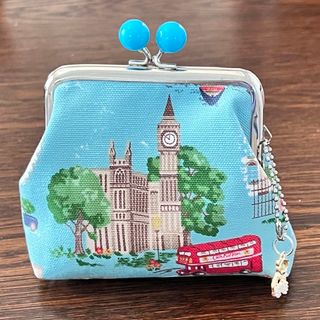 キャスキッドソン(Cath Kidston)のキャスキッドソン　ハンドメイド　ロンドンシーン　がま口財布(財布)