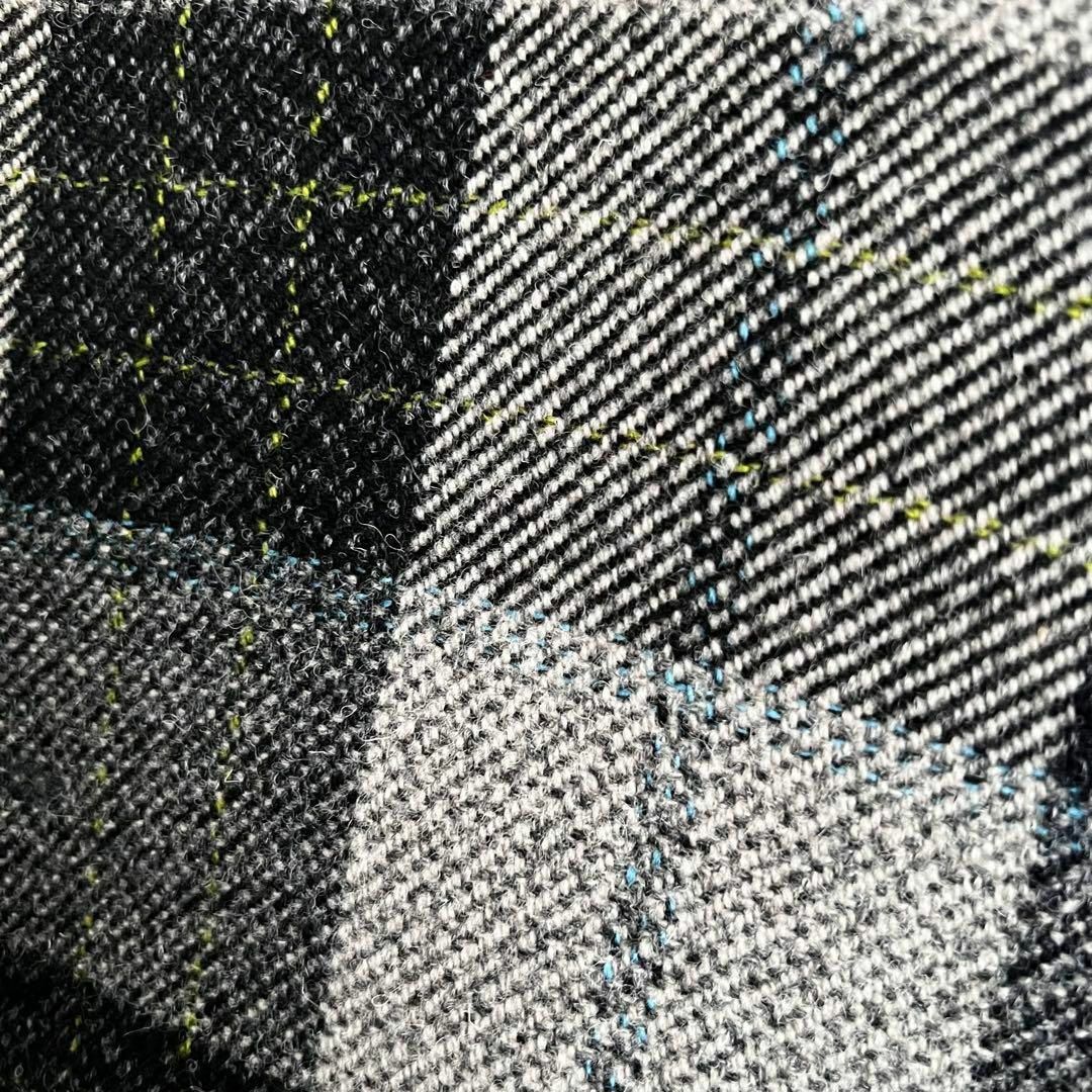 Acne Studios(アクネストゥディオズ)の美品 Acne Studios ステンカラーコート チェックウール グレー 44 メンズのジャケット/アウター(ステンカラーコート)の商品写真