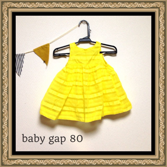 GAP(ギャップ)のbabygap  80 黄色ドレス👗 キッズ/ベビー/マタニティのベビー服(~85cm)(カバーオール)の商品写真