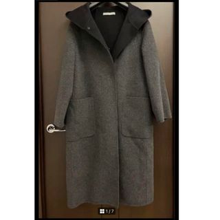 セオリーリュクス(Theory luxe)のtheory luxe  20AW カシミヤ混ダブルフェイス　フーディコート(ロングコート)