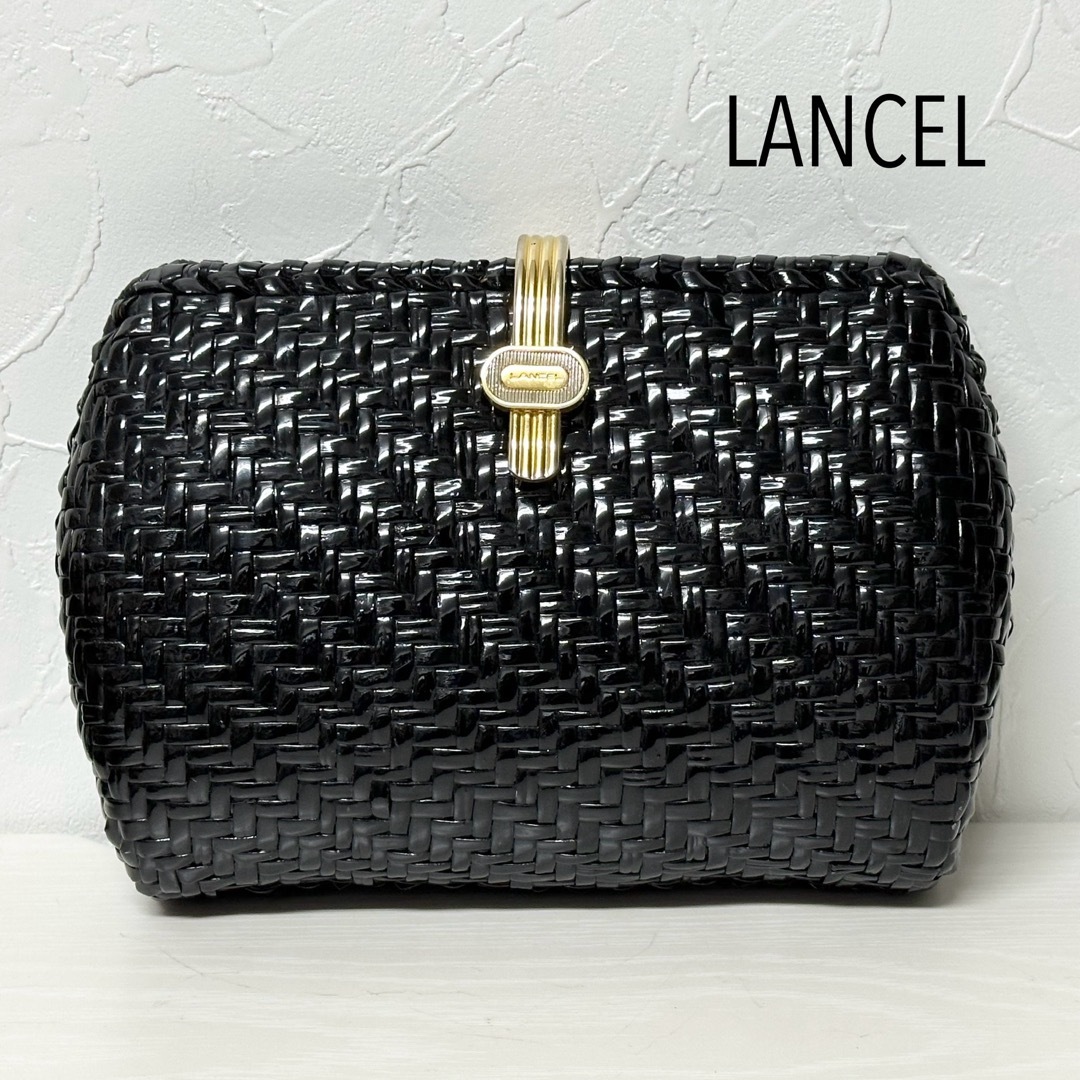 Lancel ランセル　黒　ブラック　パーティーバッグ　ミニバッグ　ヴィンテージ