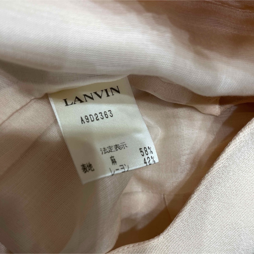 LANVIN COLLECTION(ランバンコレクション)のフォーマル シンプル ピンク ノースリーブ リネン 38 レディースのワンピース(ロングワンピース/マキシワンピース)の商品写真