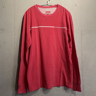 シュプリーム(Supreme)のsupreme シュプリーム ロンT 赤 レッド Tシャツ(Tシャツ/カットソー(七分/長袖))