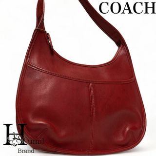 コーチ(COACH)の【良品】オールドコーチ　ショルダーバッグ　メッセンジャー　レザー　赤　レッド(トートバッグ)