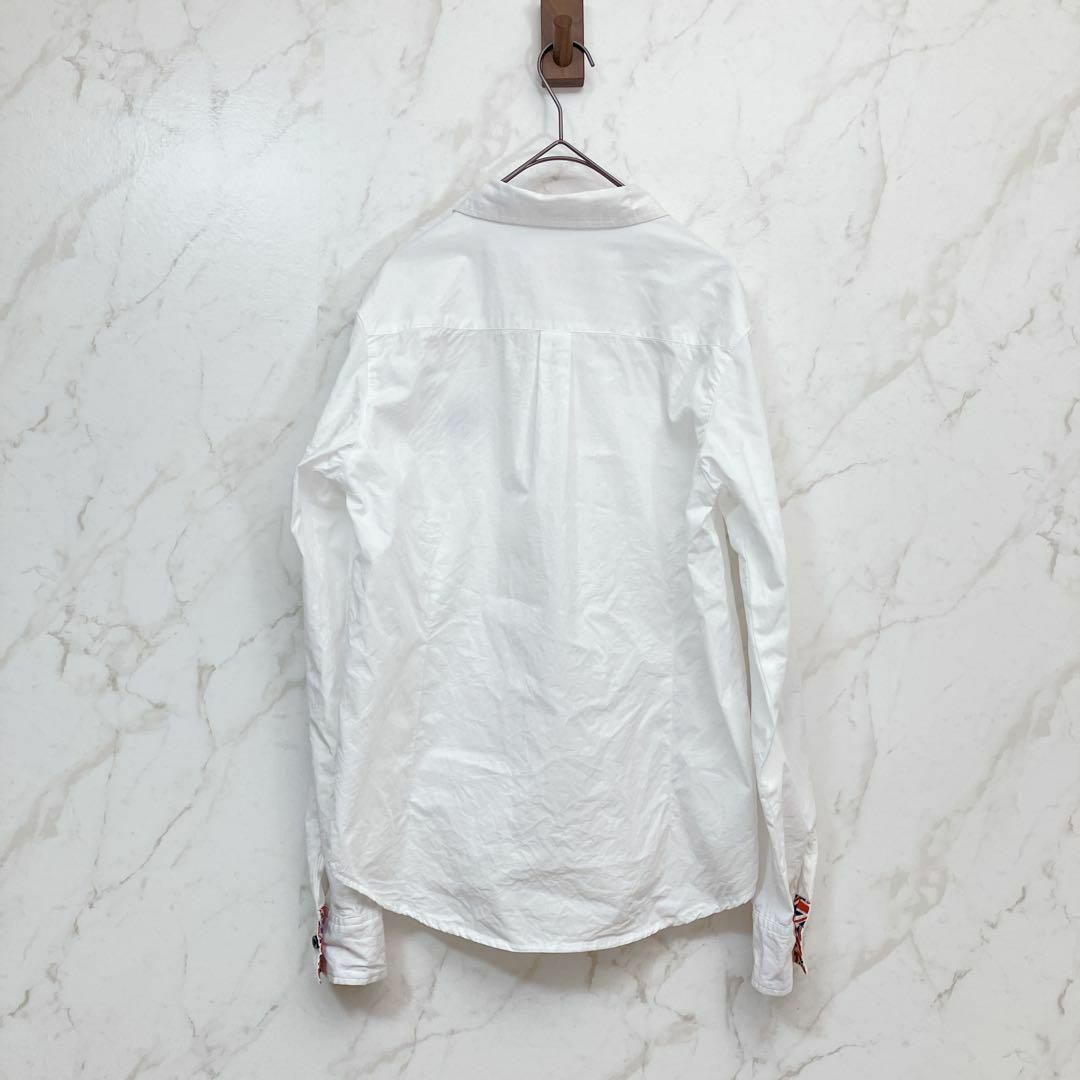 St.Franc quality 長袖シャツ(M) ホワイト ワンポイント レディースのトップス(シャツ/ブラウス(長袖/七分))の商品写真
