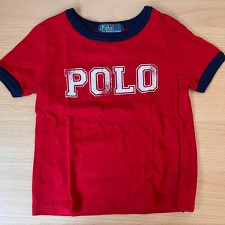 POLO RALPH LAUREN - POLO ポロ ラルフローレン 両面 プリント 半袖 赤Tシャツ 古着