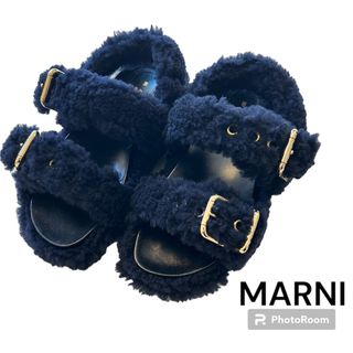 マルニ(Marni)の【新品・未使用】MARNIマルニ　ムートンサンダル(サンダル)