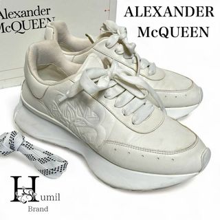 アレキサンダーマックイーン(Alexander McQueen)の【美品】アレキサンダーマックイーン　スニーカー　厚底　ダッド　白　ホワイト(スニーカー)