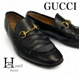 グッチ(Gucci)の【良品】グッチ　ホースビット　ローファー　黒　ブラック　革靴　レザー　ヒール(ドレス/ビジネス)