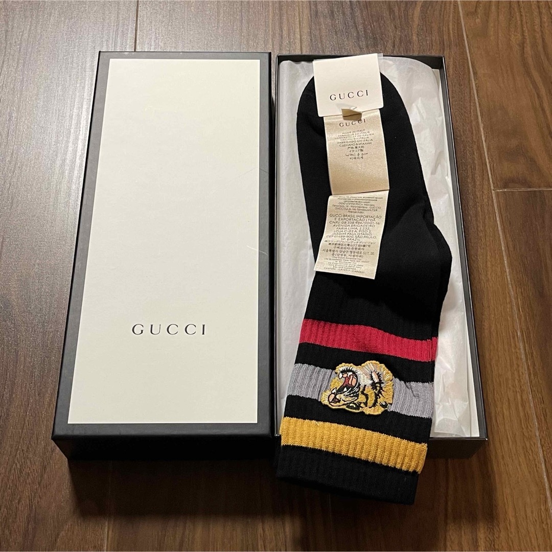 Gucci(グッチ)の新品グッチ　虎タイガーソックス、靴下 メンズのレッグウェア(ソックス)の商品写真