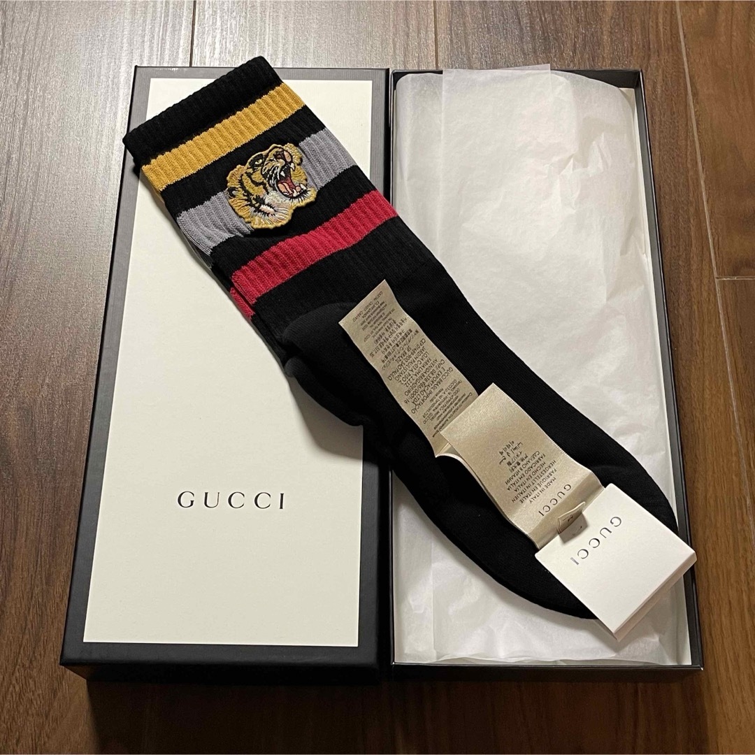 Gucci(グッチ)の新品グッチ　虎タイガーソックス、靴下 メンズのレッグウェア(ソックス)の商品写真