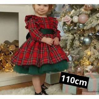 【110cm】‧✧̣̥̇‧クリスマスドレス‧✧̣̥̇‧クリスマスワンピース(ドレス/フォーマル)