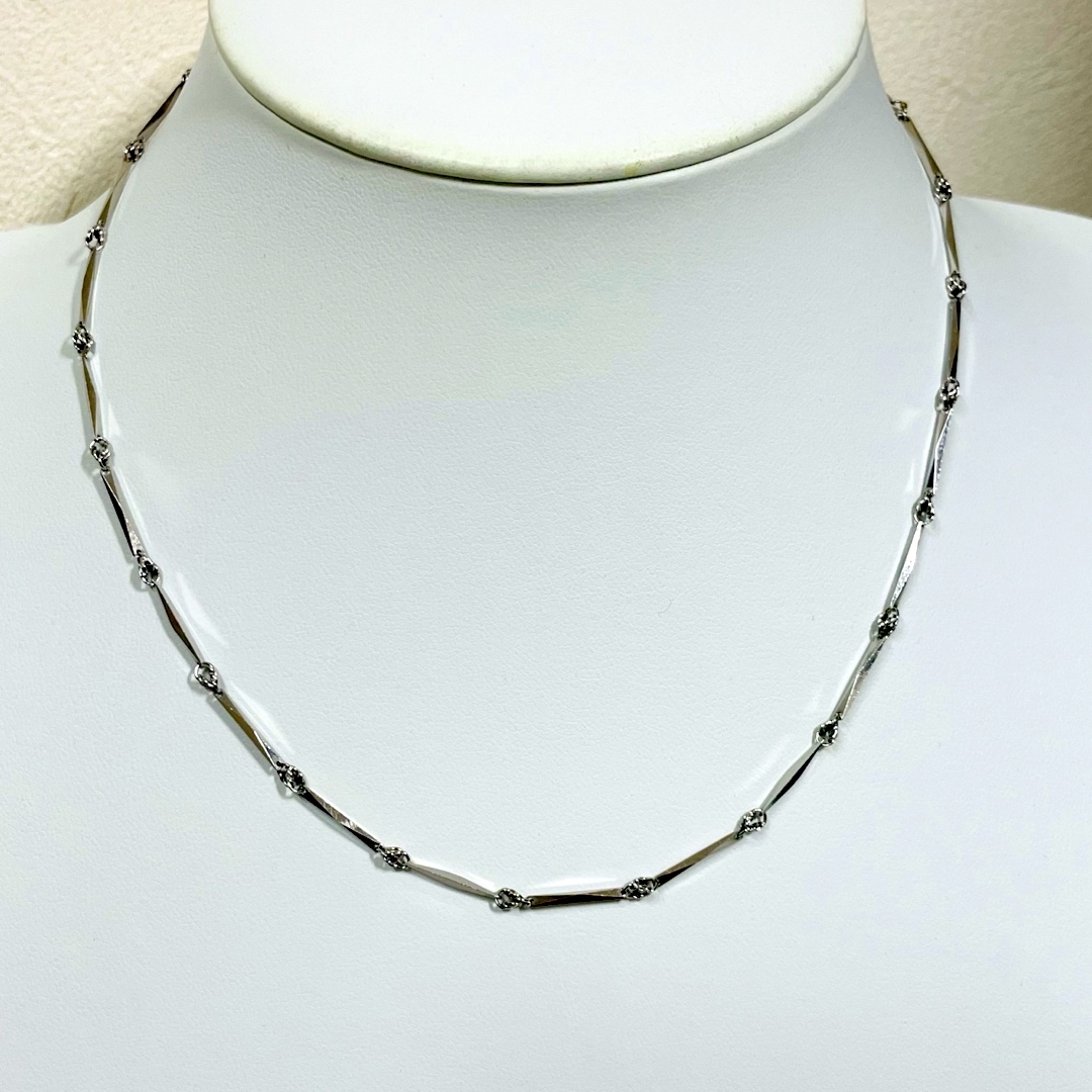 ☆Pt850 切子柄ネックレス 41.5cm☆ レディースのアクセサリー(ネックレス)の商品写真