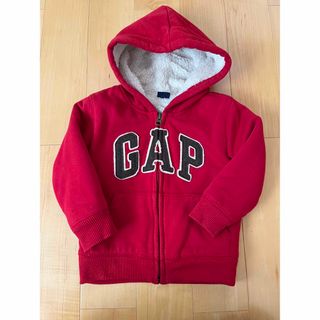 ベビーギャップ(babyGAP)のGAP ギャップ　赤パーカー　ジャケット　上着　裏ボア　暖　フード付き(ジャケット/上着)