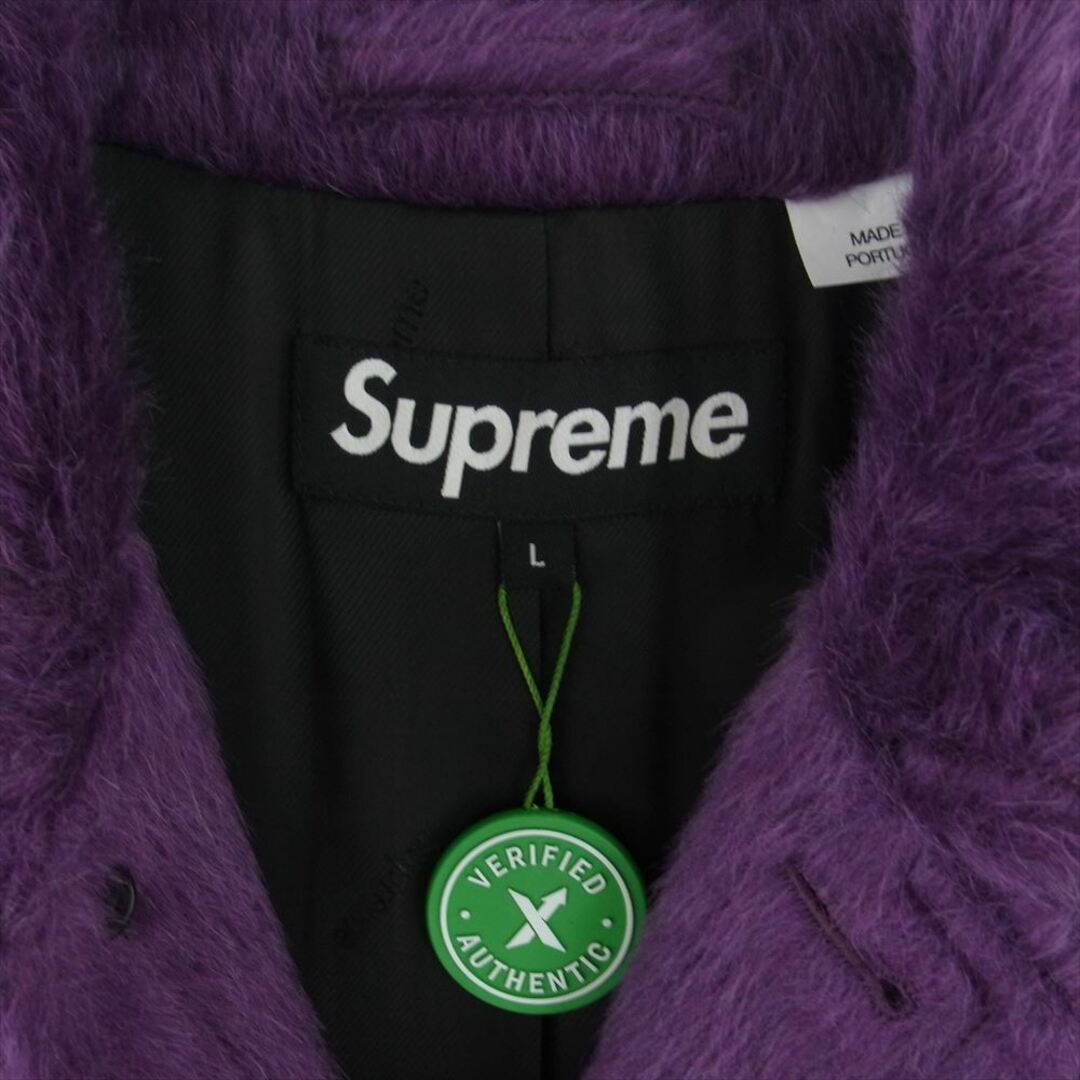 Supreme(シュプリーム)のSupreme シュプリーム コート 21AW Loro Piana ロロピアーナ ALPACA OVERCOAT アルパカ オーバーコート パープル系 L【極上美品】【中古】 メンズのジャケット/アウター(その他)の商品写真