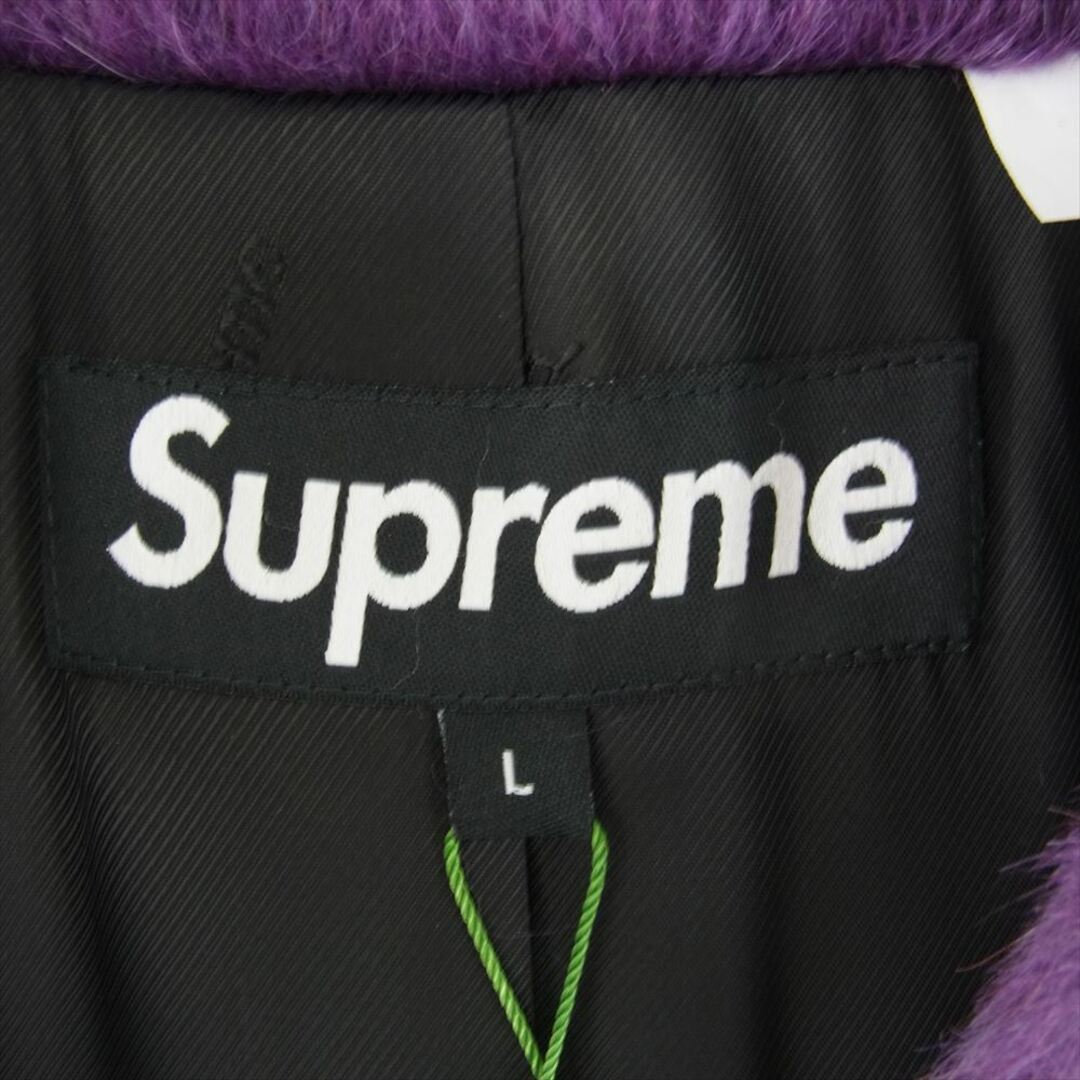 Supreme(シュプリーム)のSupreme シュプリーム コート 21AW Loro Piana ロロピアーナ ALPACA OVERCOAT アルパカ オーバーコート パープル系 L【極上美品】【中古】 メンズのジャケット/アウター(その他)の商品写真