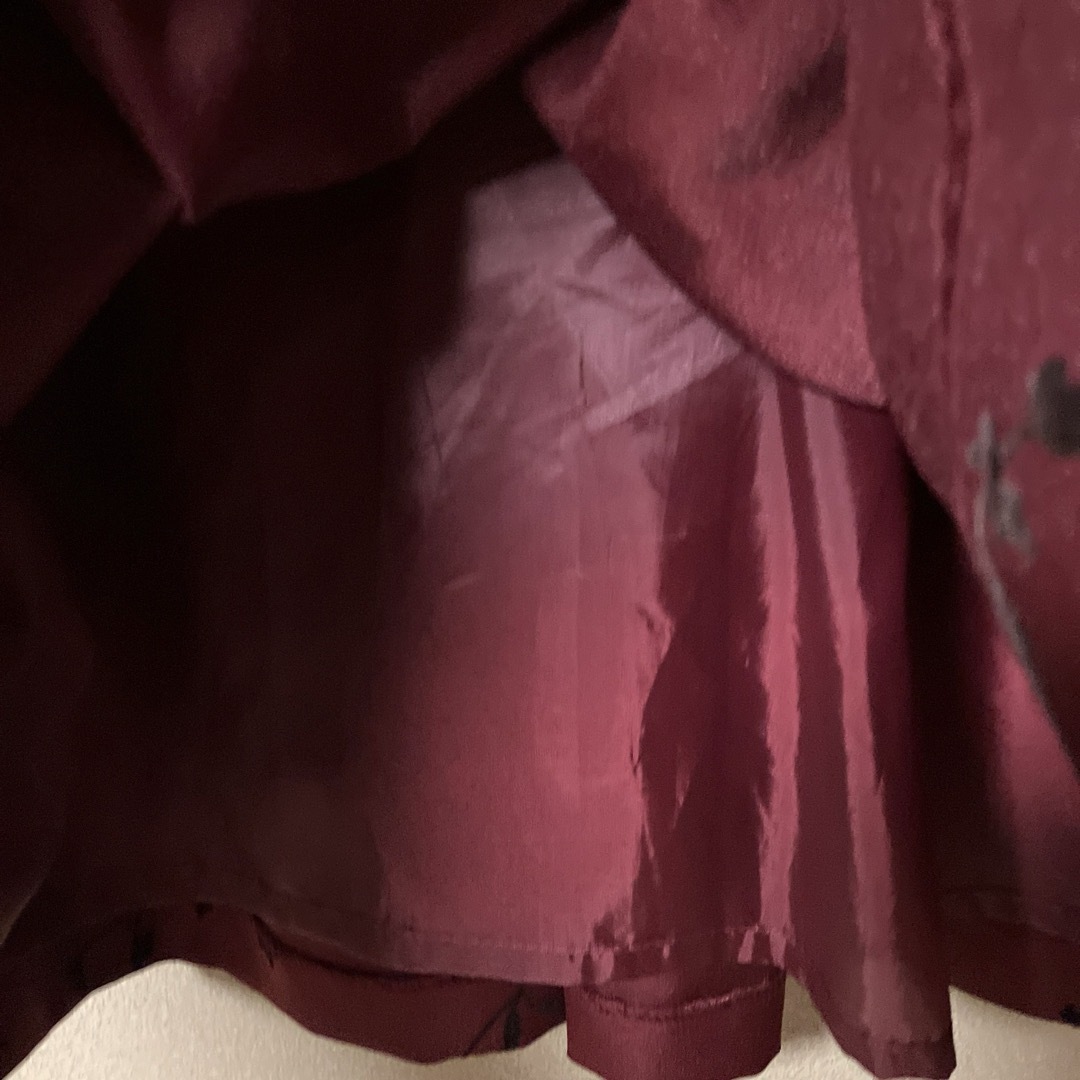 PATTERN fiona(パターンフィオナ)のパターンフィオナ　レディース　膝丈スカート　赤　花柄　M レディースのスカート(ひざ丈スカート)の商品写真
