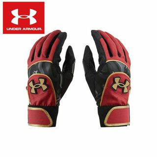 アンダーアーマー(UNDER ARMOUR)のアンダーアーマー　ジュニア用バッティンググローブ(両手用)(バット)