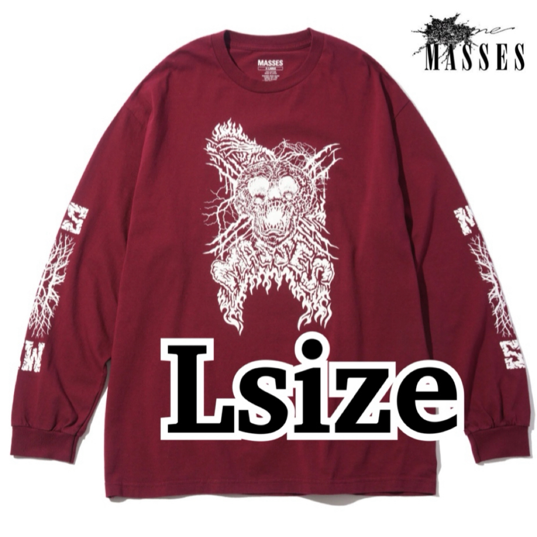 最も安い価格】 マシス ロングスリーブTシャツ/MASSES BURGUNDY L