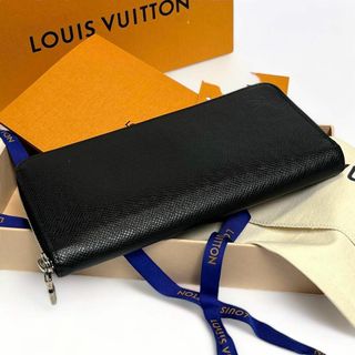 ルイヴィトン(LOUIS VUITTON)の【極美品★IC】ルイヴィトン　タイガ　長財布　ジッピーウォレット　ラウンド　黒(長財布)