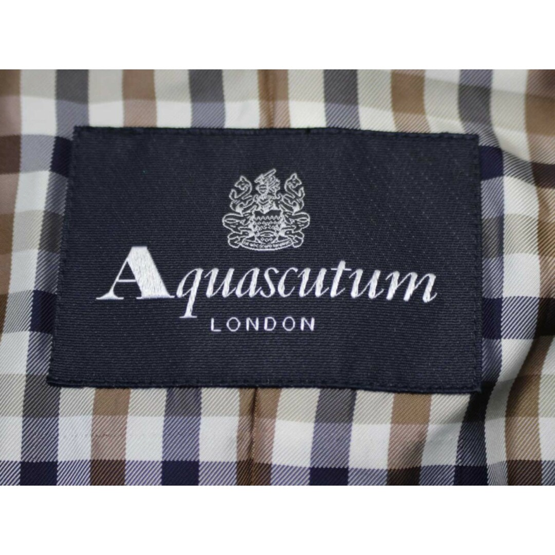 AQUA SCUTUM(アクアスキュータム)の【値下げ】‡Aquascutum/アクアスキュータム‡トレンチコート/アウター/長袖 ブラック/黒 レディース 8【中古】 春秋 602032 レディースのジャケット/アウター(その他)の商品写真