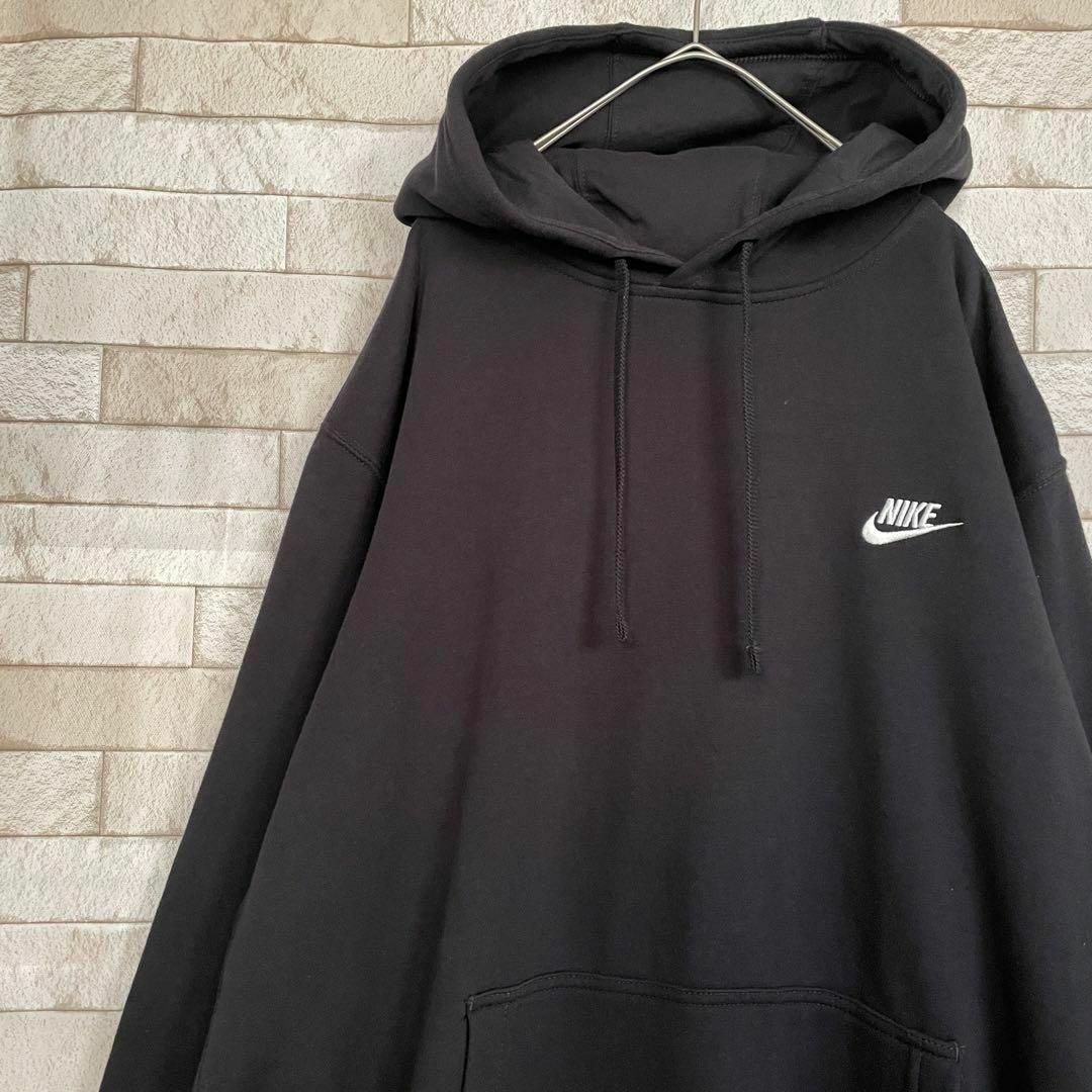 NIKE ナイキ パーカー プルオーバー ワンポイント刺繍ロゴ 裏起毛 2XL | フリマアプリ ラクマ