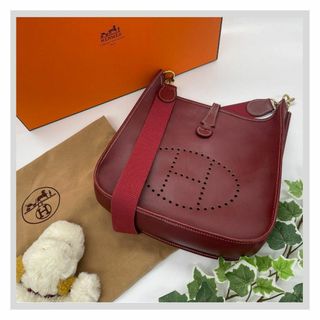 エルメス(Hermes)のHERMES エルメス エブリン　□D刻印 ショルダーバッグ ボルドー レザー(ショルダーバッグ)