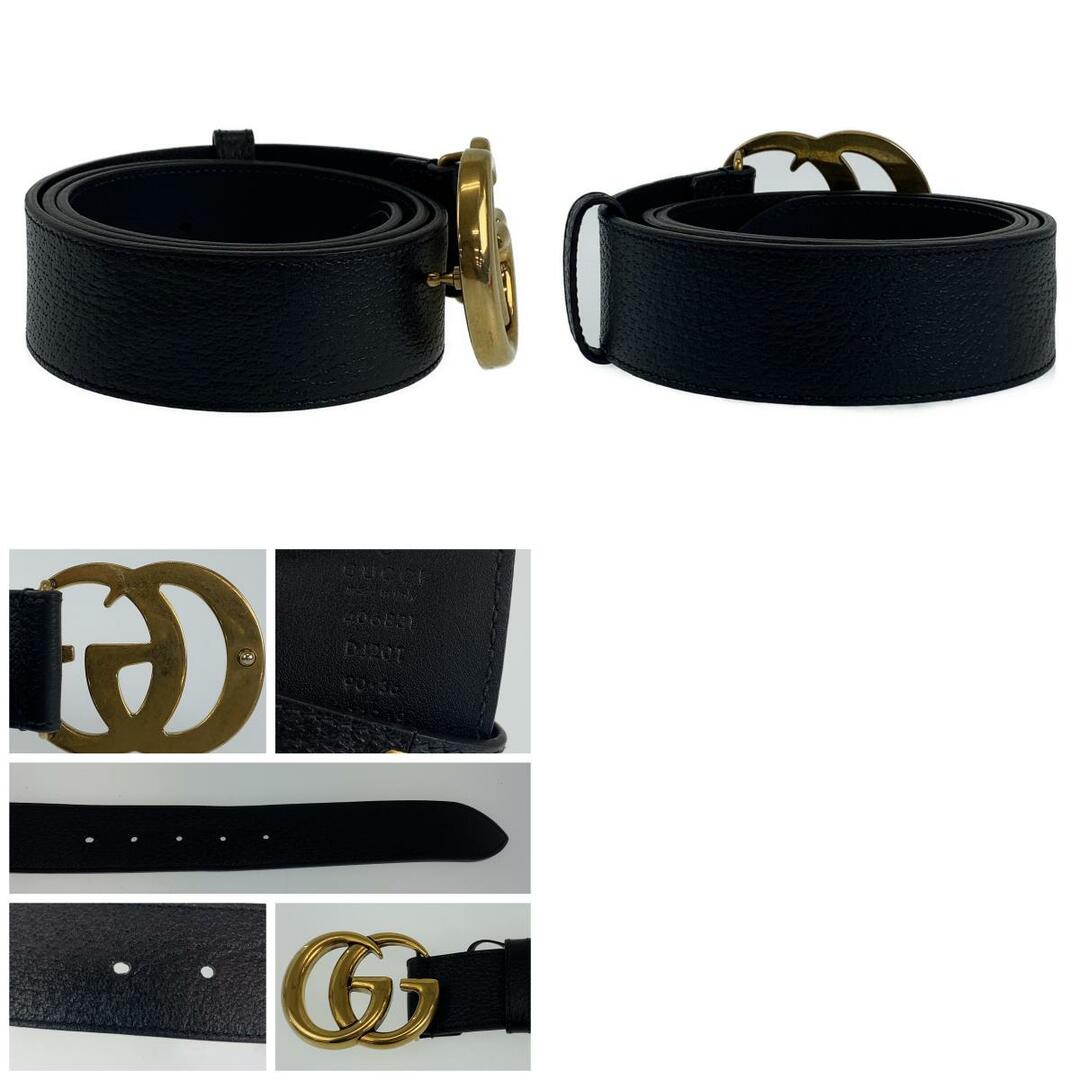 美品 GUCCI グッチ GGマーモント ブラック ゴールド レザー 美品 GUCCI グッチ GGマーモント ブラック ゴールド レザー