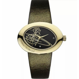 ヴィヴィアンウエストウッド(Vivienne Westwood)の【新品】ヴィヴィアンウエストウッド  オーブラウンド腕時計  ゴールド＆ブラック(腕時計)