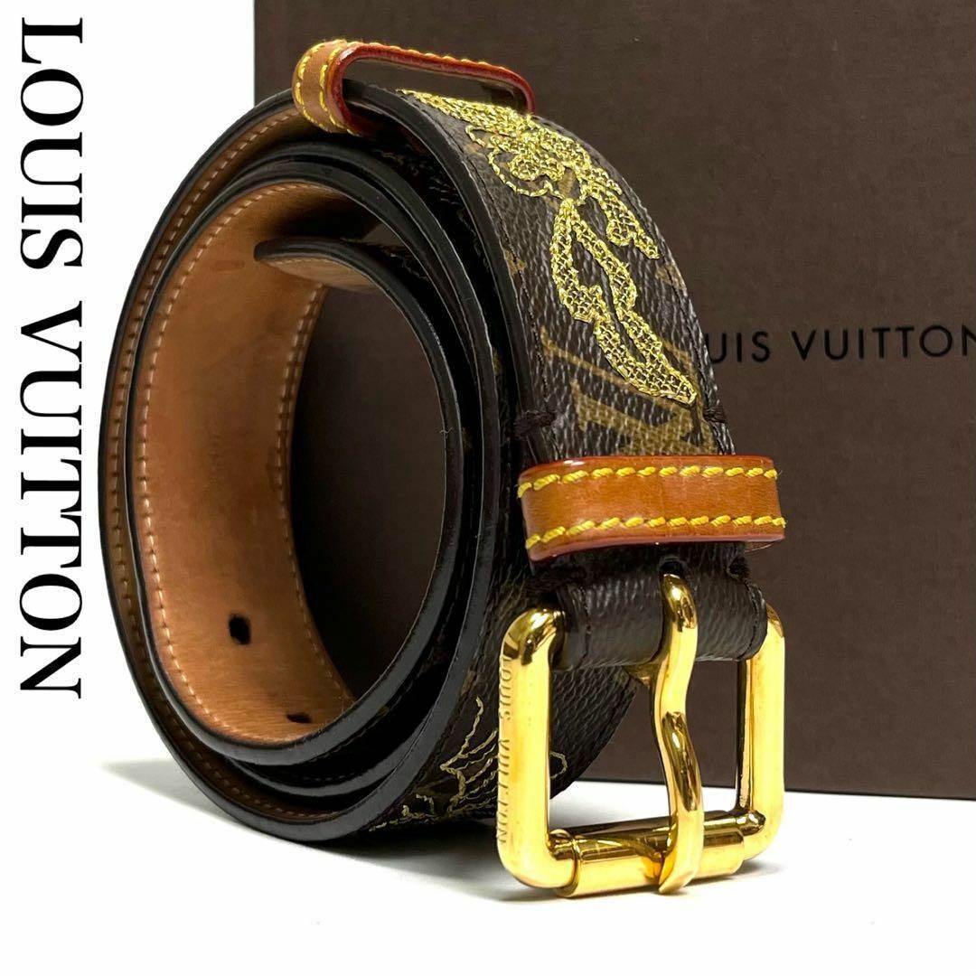 ルイヴィトン LOUIS VUITTON ベルト メンズ箱付き-