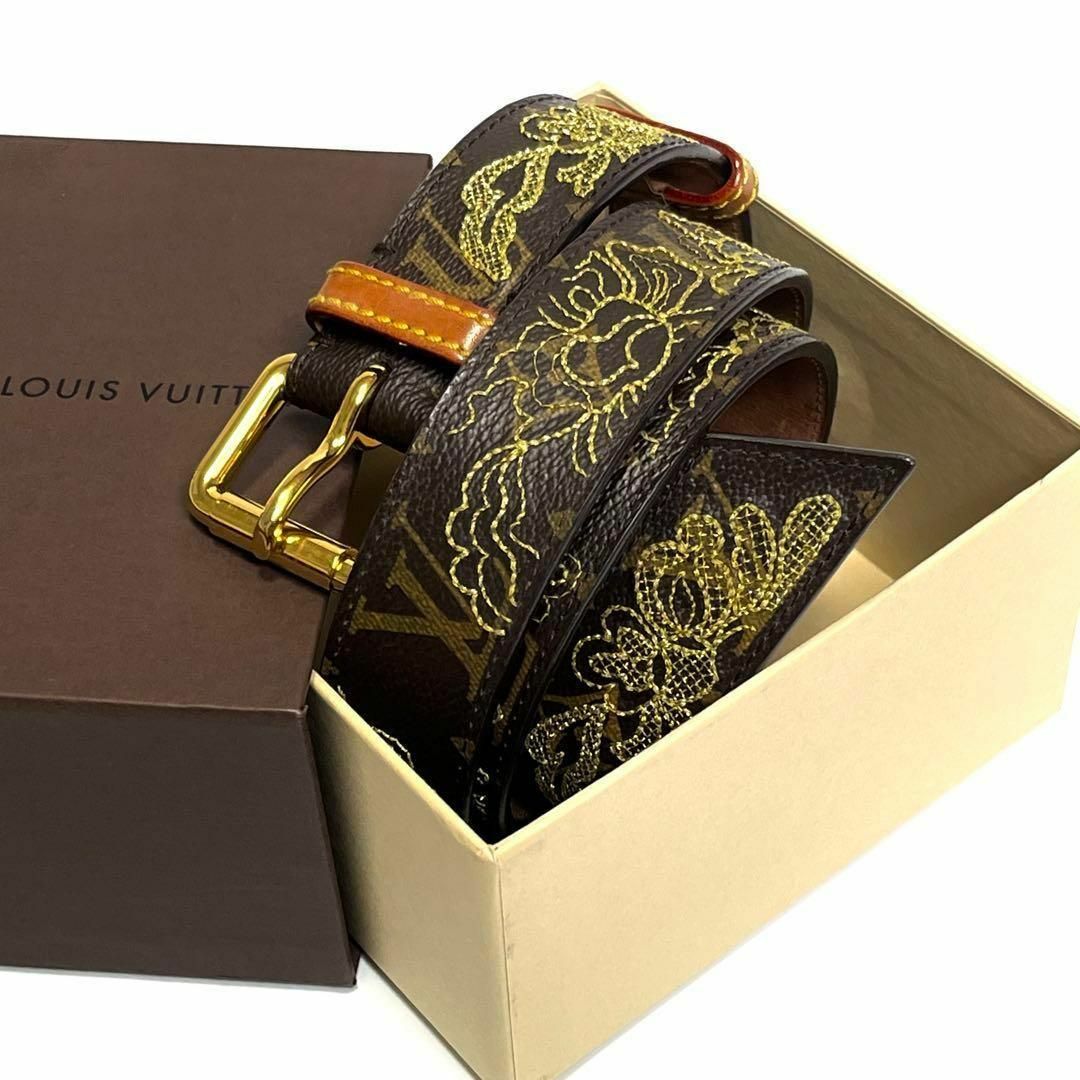 LOUIS VUITTON - 【美品⭐︎箱付き】ルイヴィトン ベルト モノグラム