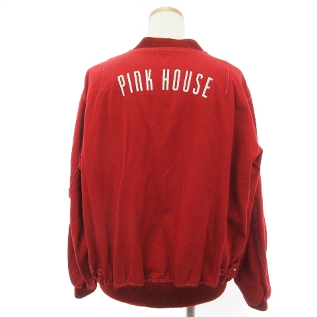 PINK HOUSE(ピンクハウス)のピンクハウス ヴィンテージ ボンバージャケット ブルゾン ワッペン レッド 赤  レディースのジャケット/アウター(その他)の商品写真
