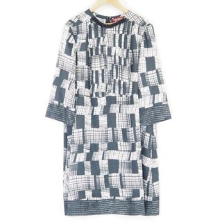 マックスマーラ(Max Mara)の美品 maxmaraSTUDIO マックスマーラ ワンピース 1点 38(M) シルク 長袖 ミディ丈 レディース AN444A4 (ミニワンピース)